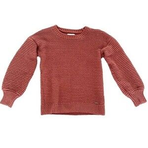 Abercrombie & Fitch Mauve Dusty Purple Long Balloon Sleeve Open Knit Sweater M